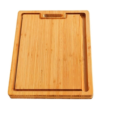 43.7x32x1.5cm Бамбуковая большая панель режущая доска с соковым слотом Простая и устойчивая